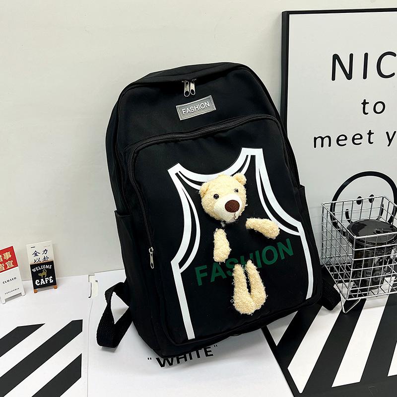 

Детский осенне-зимний новый мультяшный легкий рюкзак, сумка для начальной школы, милый плюшевый медведь, модный рюкзак для детского сада one size fits all
