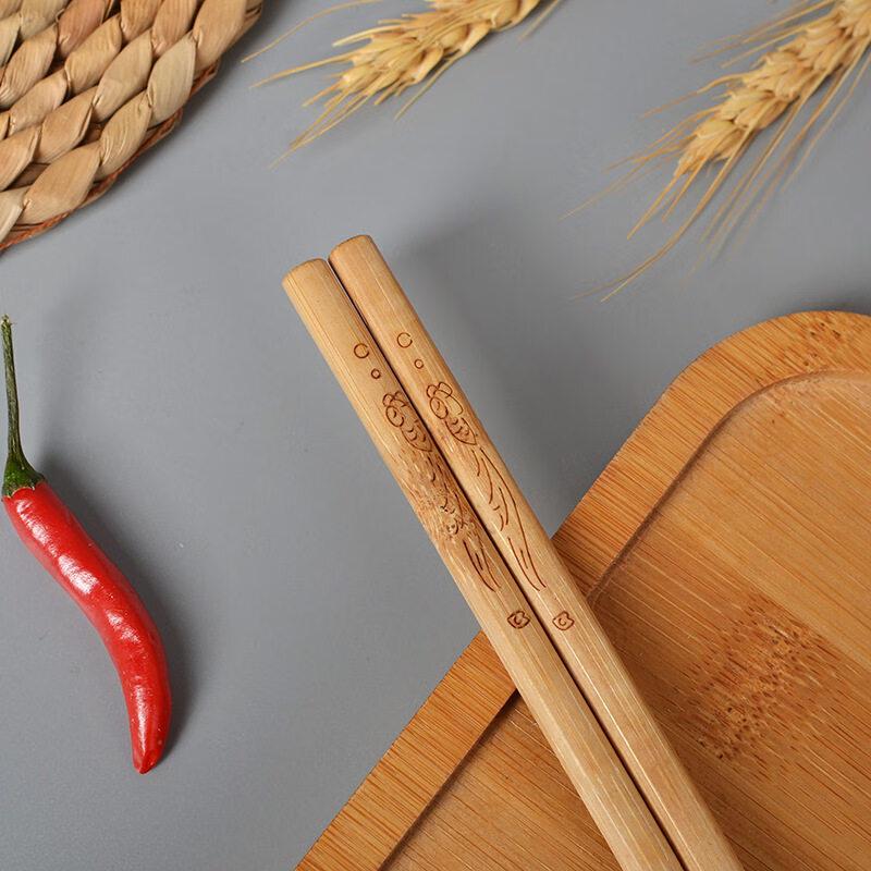 Sichun High-Temperature Resistant Natural Carved Bamboo Chopsticks