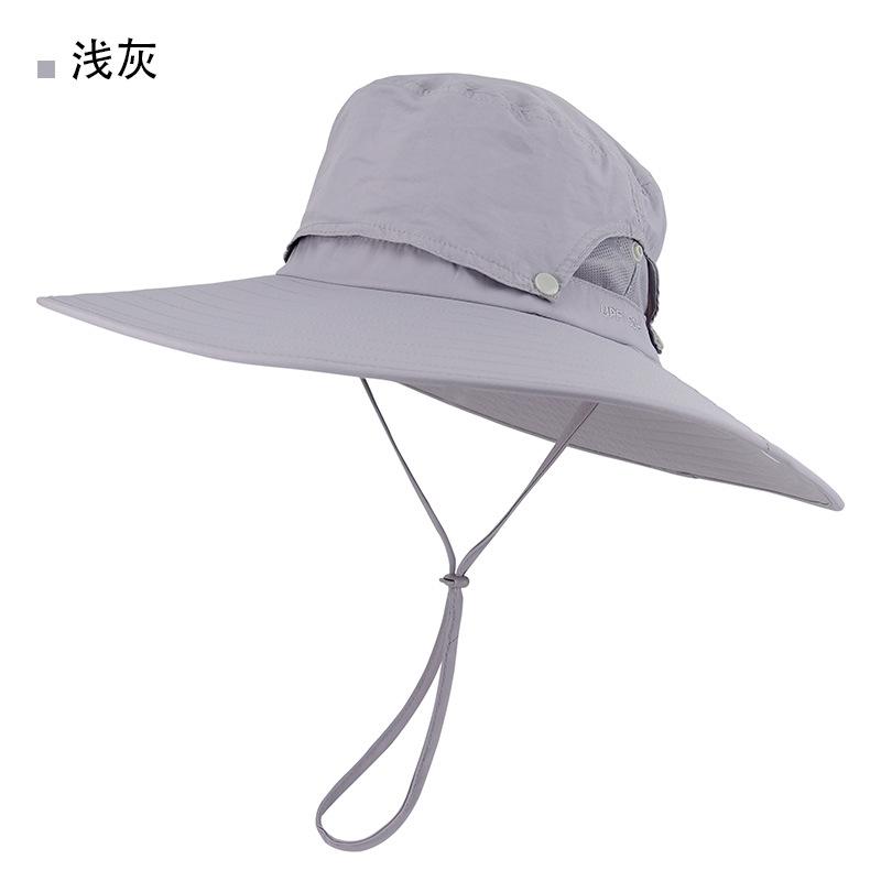 Summer removable big eaves bucket hat men's UV protection sun protection hat outdoor mountaineering fishing sun hat women