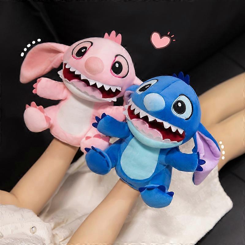 Cute Stitch Hand Puppet Lovely Stuffed Anime Stitch Lilo & Stitch Parent-child Game Doll Angel Appease Toys Birthday Gifts