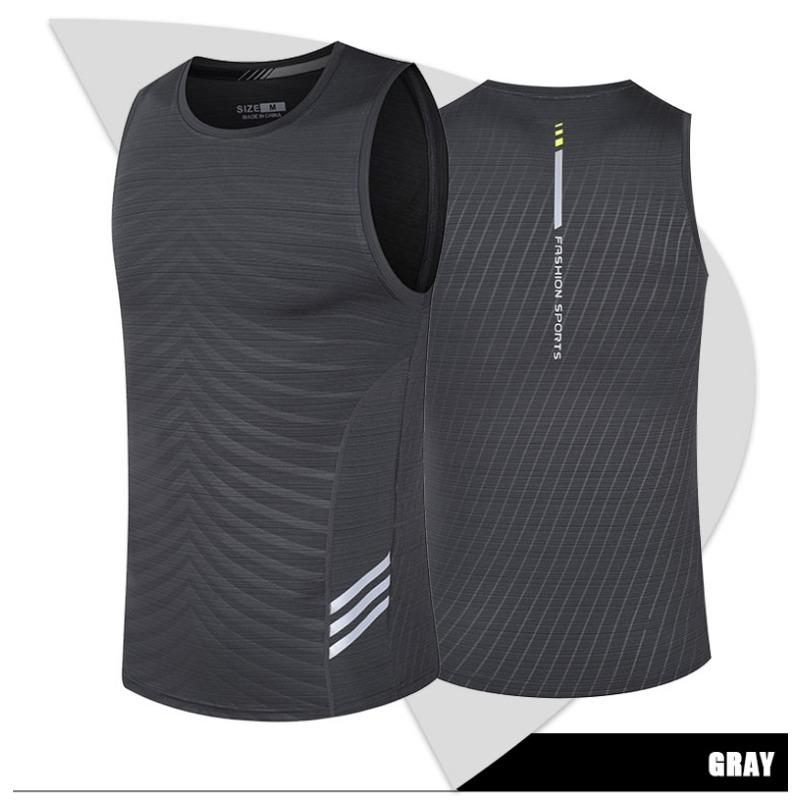 Camiseta sin mangas para correr para hombre Ropa de fitness Camisetas Tops Hombre Deportes Primera capa Camiseta interior Chaleco de hielo Sudadera Camisetas de gimnasio Camiseta sin mangas Maratón