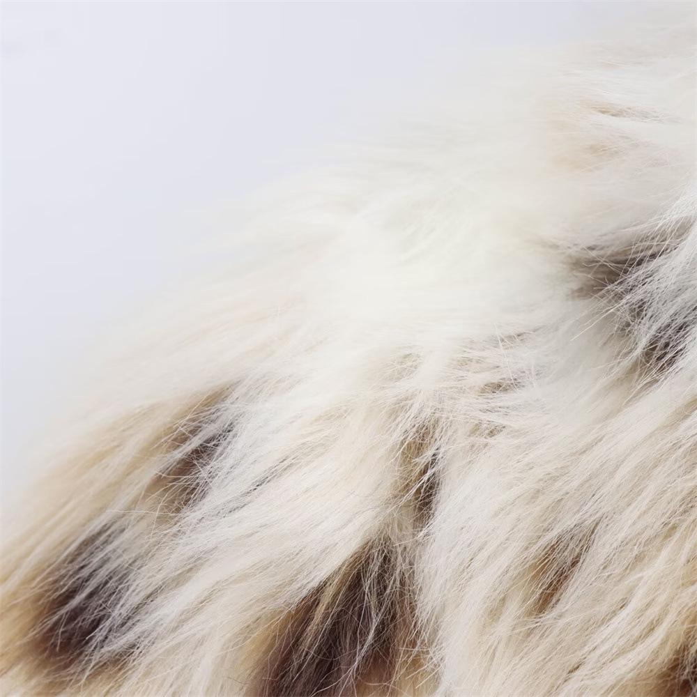 Women's Faux Fur Effect Furry Jacket - 2024 Autumn/Winter Collection