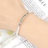 Unisex Handmade Silver Oval Rope Bracelet for Couples & Best Friends