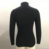 Yousheng Women High Collar Bottoming Sweater Elastic Breathable Fabric Solid Color Knit Pullover Lazy Style Long Sleeve Slim Fit Sweater