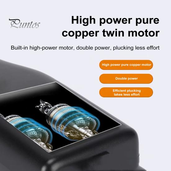 Smulgător electric de păsări de curte, reîncărcabil, din oțel inoxidabil, cu cap conic, reglabil, rezistent la apă, pentru smulgerea pene, pentru pui, rață, gâscă, curcan