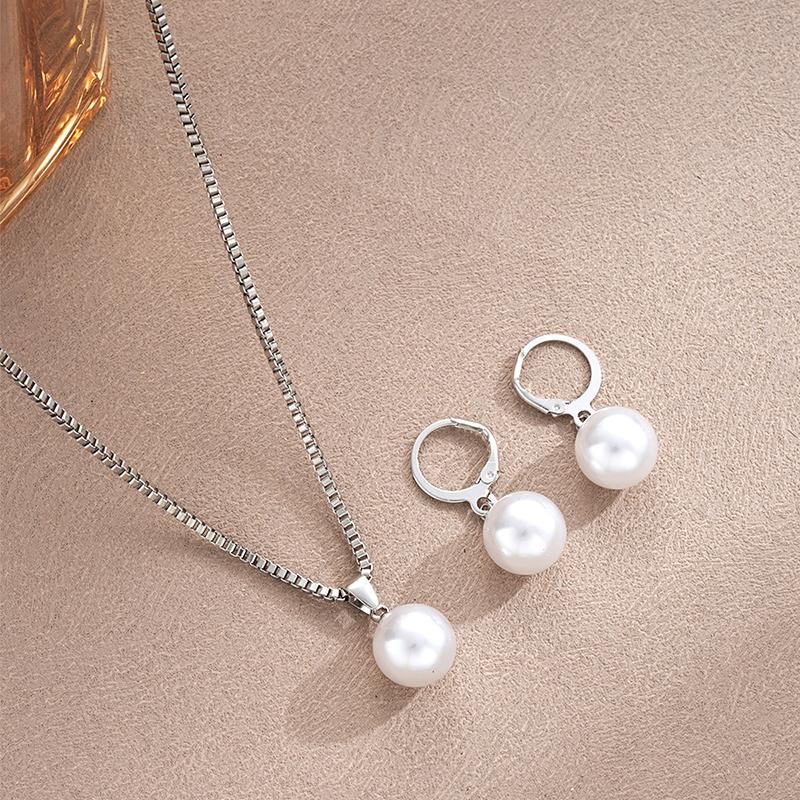 3 Pcs Jewelry Set Of Earring Pendant Necklace For Women Exquisite  Wedding Gift