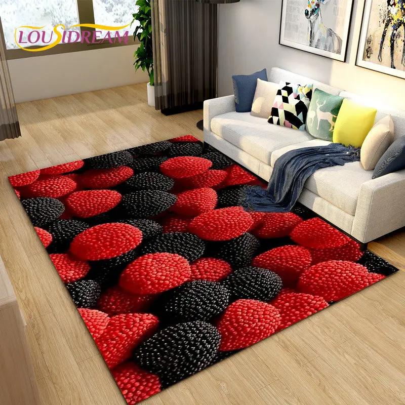 Fruits Series Kitchen Area Rug Carpet for Living Room Bedroom Playroom Sofa decor home Non-slip rug Floor Mat Soft