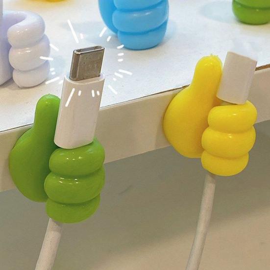 20/30/50Pcs Self Adhesive Cable Clips Key Holders Simple Installation Wide Application Thumbs-Up Hooks Wall Organizer