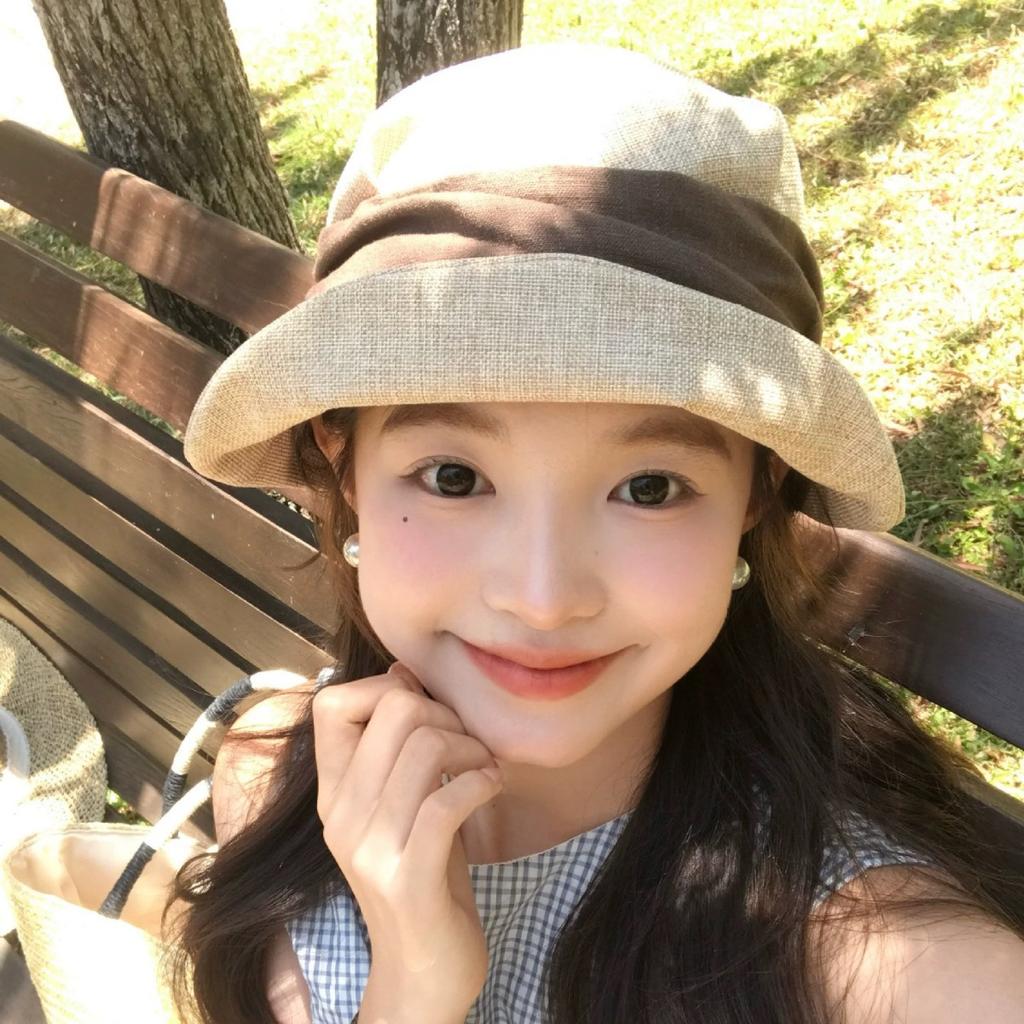 High-grade imitation flax fisherman's hat children's summer face small breathable basin hat travel sunscreen sun hat tide