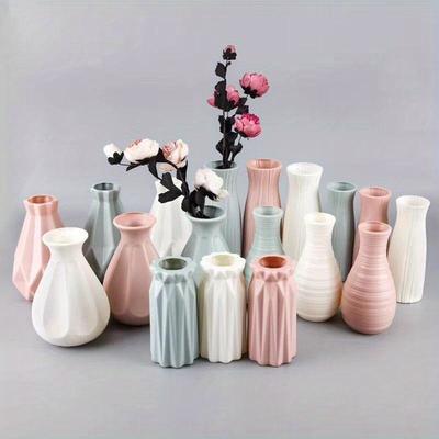 Plastikvase Vasen Weiß Imitation Keramik Blumentopf Blumenkorb Blumenvase Dekoration Zuhause Nordische Dekoration Vaso Planta