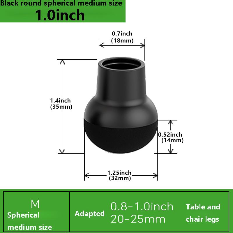 4pcs New Black Silicone Chair Leg Floor Protector with Wrapped Felt Bar Stool Chair Leg Furniture Leg Feet Protection Cover