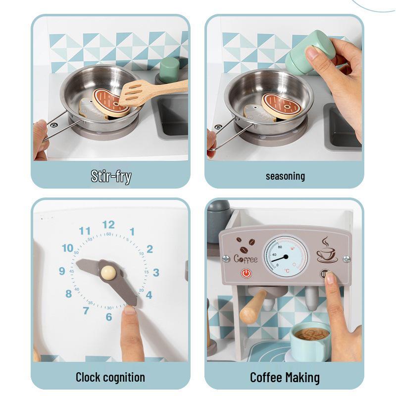 Wooden Pretend Play Kitchen Stove for Children's Early Education and Role Play in Kindergarten
