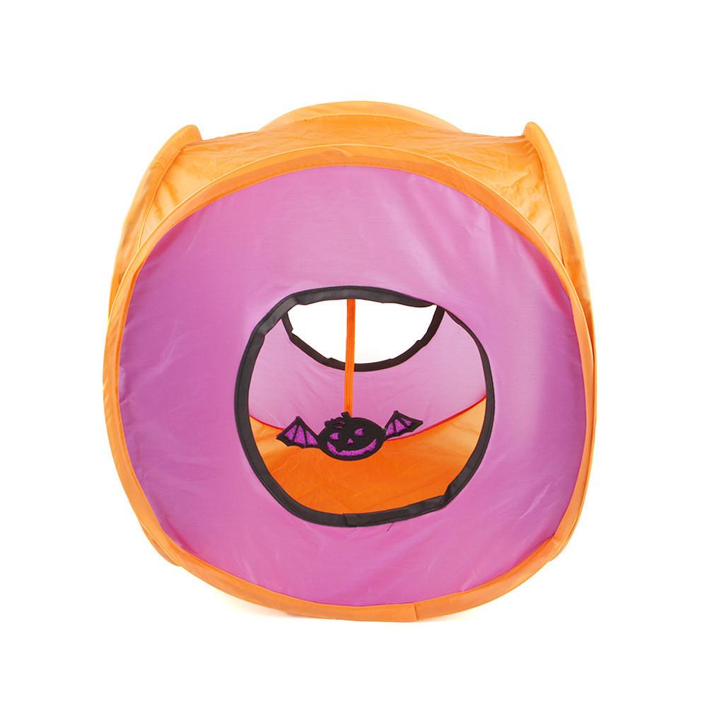 Colorful Rainbow Cat Tunnel Interactive Collapsible Pet Toy For Endless Fun