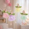 Long Legs Flower Fairy Ornaments with Flower Skirt Girl Hanging Doll  Baby Shower