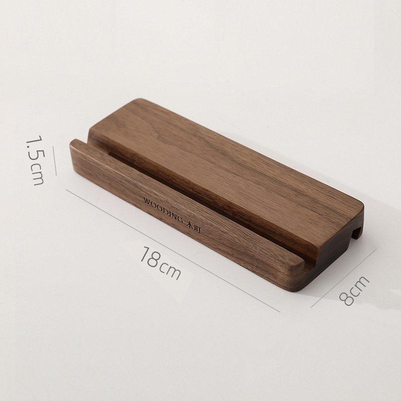Universal Wooden Phone & Tablet Stand - Black Walnut & Beech Wood
