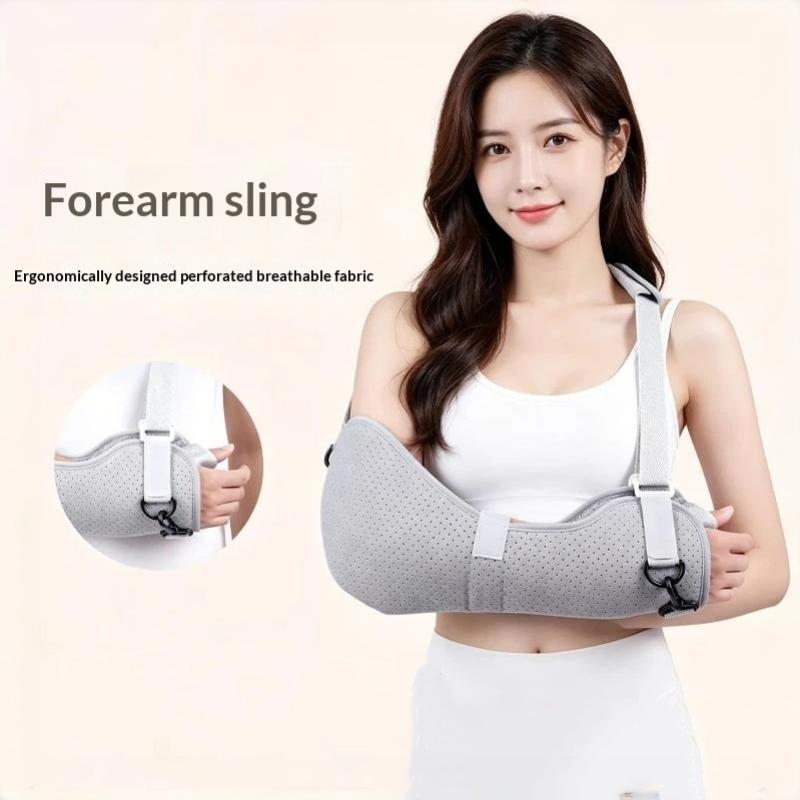 Adjustable Post-Surgery Shoulder Sling Anti-Slip Breathable Mesh Arm Brace for Daily Use Injury Support