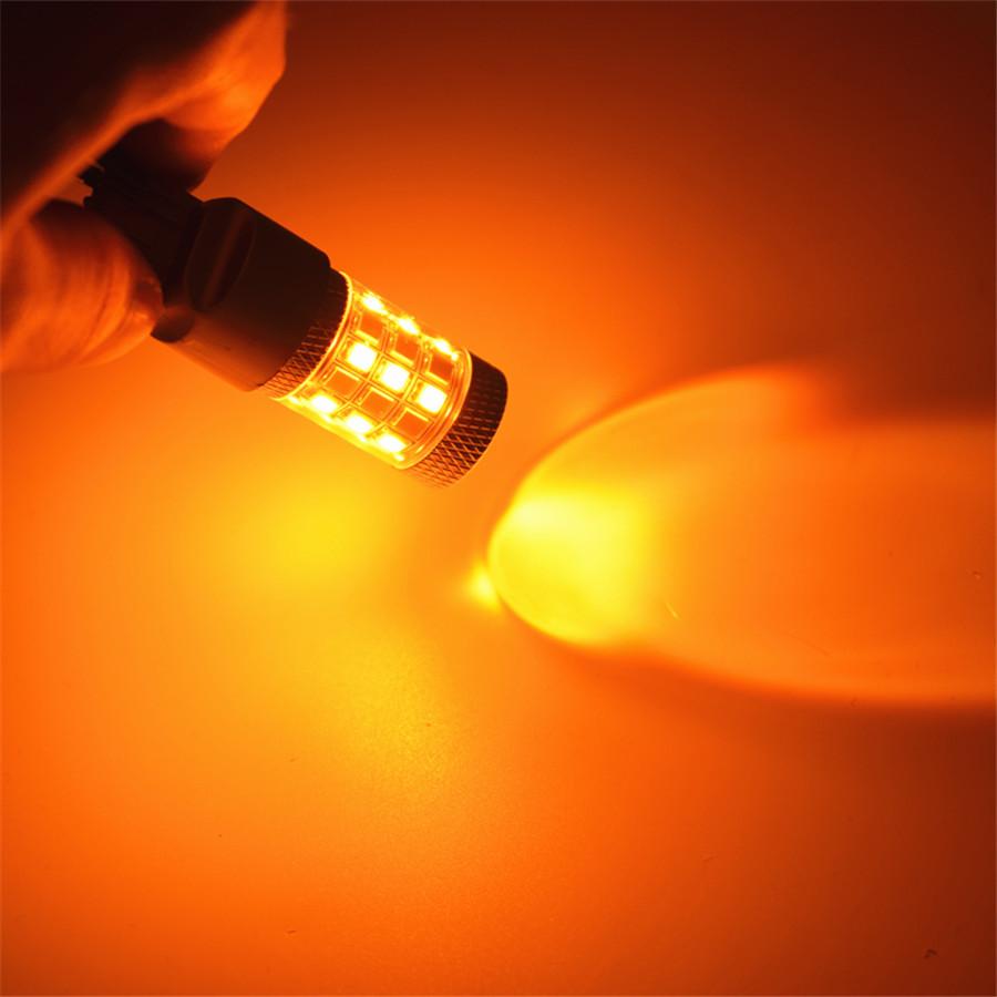 7443 42SMD 2835 LED-Glühbirnen Blinkerlicht Switchback Weiß/Bernsteinfarben Fehlerfreie Blinkerglühbirnen 2 Stück