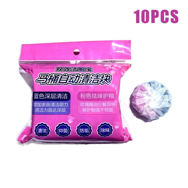 

4/10 шт. Очиститель для унитаза, сливной бачок, аромат розы, освежитель, дезодорант, пятновыводитель, чистящее средство для ванной комнаты 10PCS