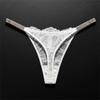 Sexy Crystal-Embellished Perspective Lace Thong Breathable T-back Underwear for Europe Women Transparent T-back Plus Size S-XL