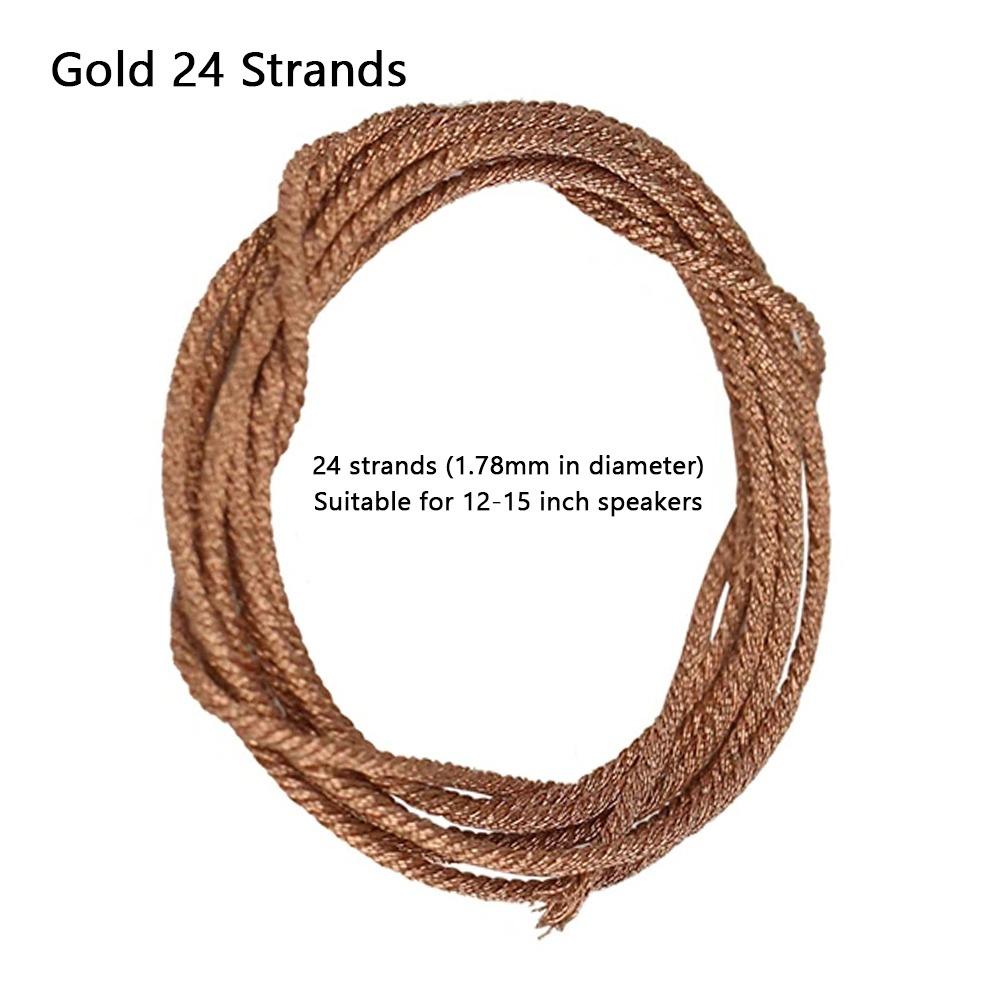 1Pcs 1 Meter Speaker Lead Wire 8/12/16/24/28/32 Strands Repair Braided Copper Wire Copper Speaker Cable for 4-18 Inch Speakers