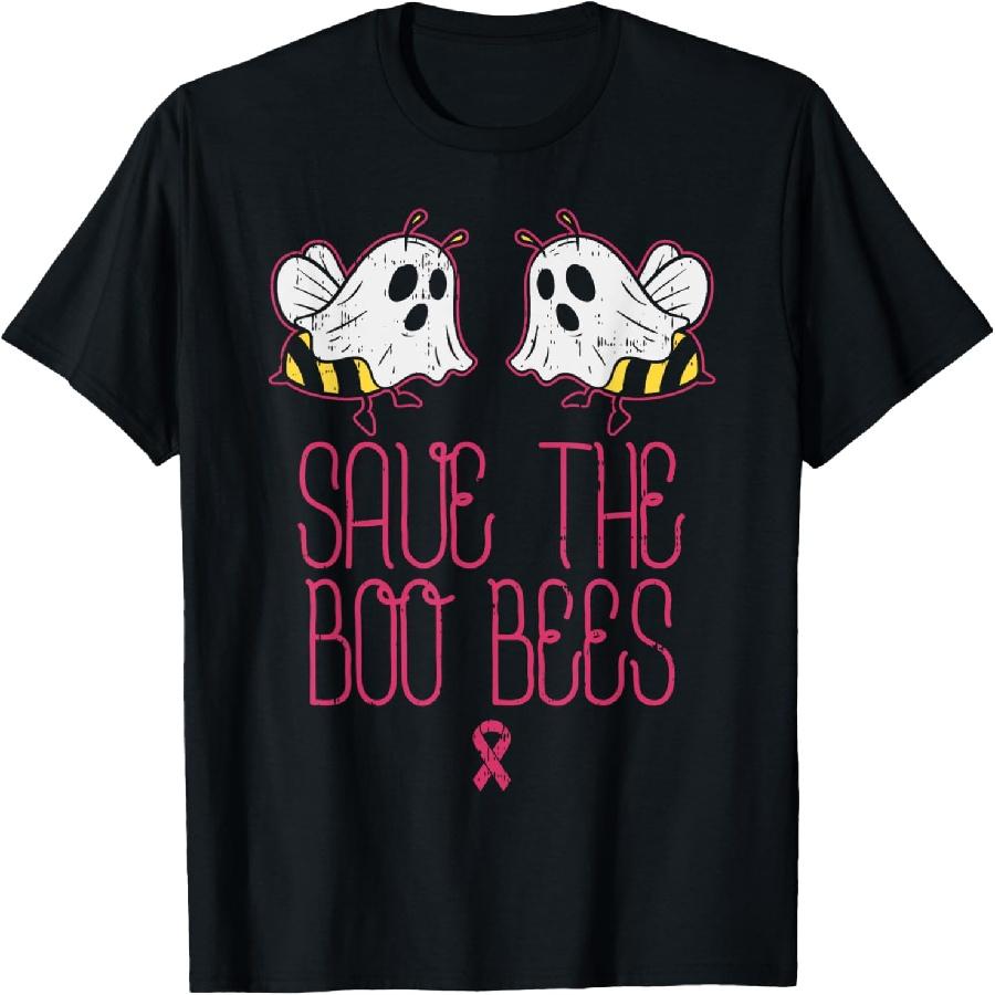 Save The Boobees Boo Bees Breast Cancer Halloween Women T-Shirt