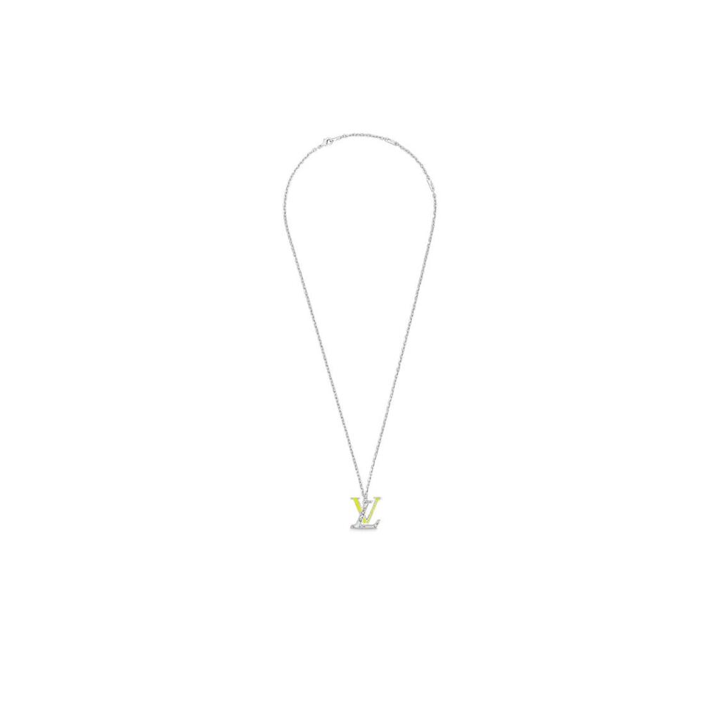 Louis Vuitton Color Blossom Lv Colors Pendant Metal Marble Necklace Men necklace M00526