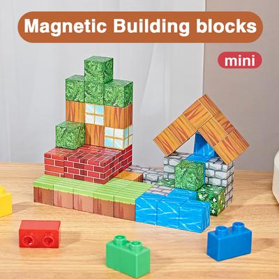 Non-Toxic 64Pcs Set Toys Stem Montessoristacking Cubes Construction Set Christmasgift