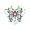 Enamel Butterfly Brooch Pin Elegant Women Vintage Style Decorative Accessory for Dress Coat Cheongsam Jacket Outwear