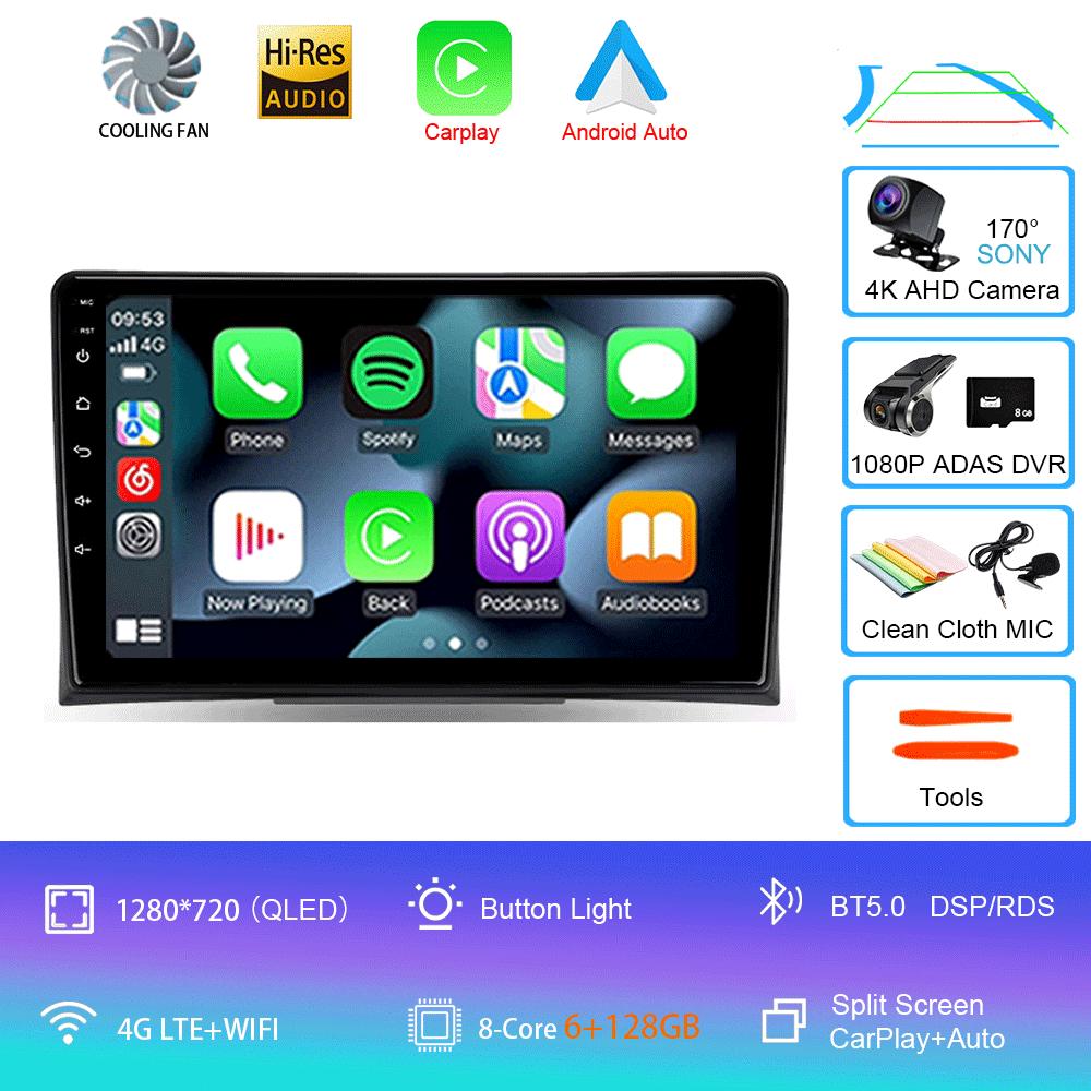Radio auto Android 14 Pentru Volkswagen Multivan T5 2003 2004 -2015 Navigație Player Multimedia Stereo GPS WiFi+4G DSP Carplay+Auto