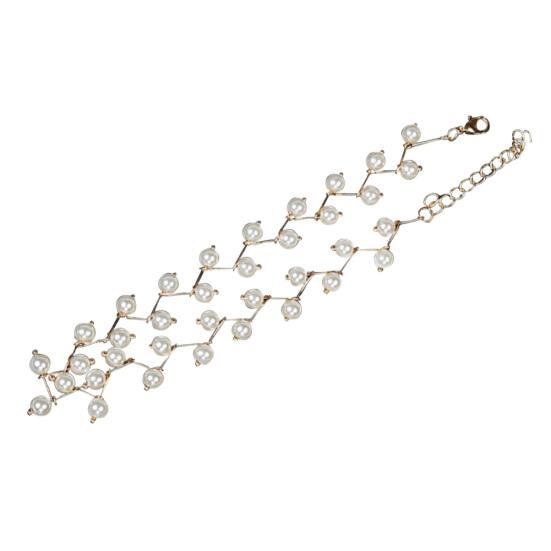 Fashion Women Faux Pearl Beaded Choker Short Chain Necklace Party Jewelry Gift