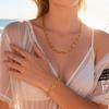 Chunky Gold Plated Link Necklace For Women, Stainless Steel Oval Thick Chain Choker Minimalist Jewelry Trendy Party Jewelry Gift