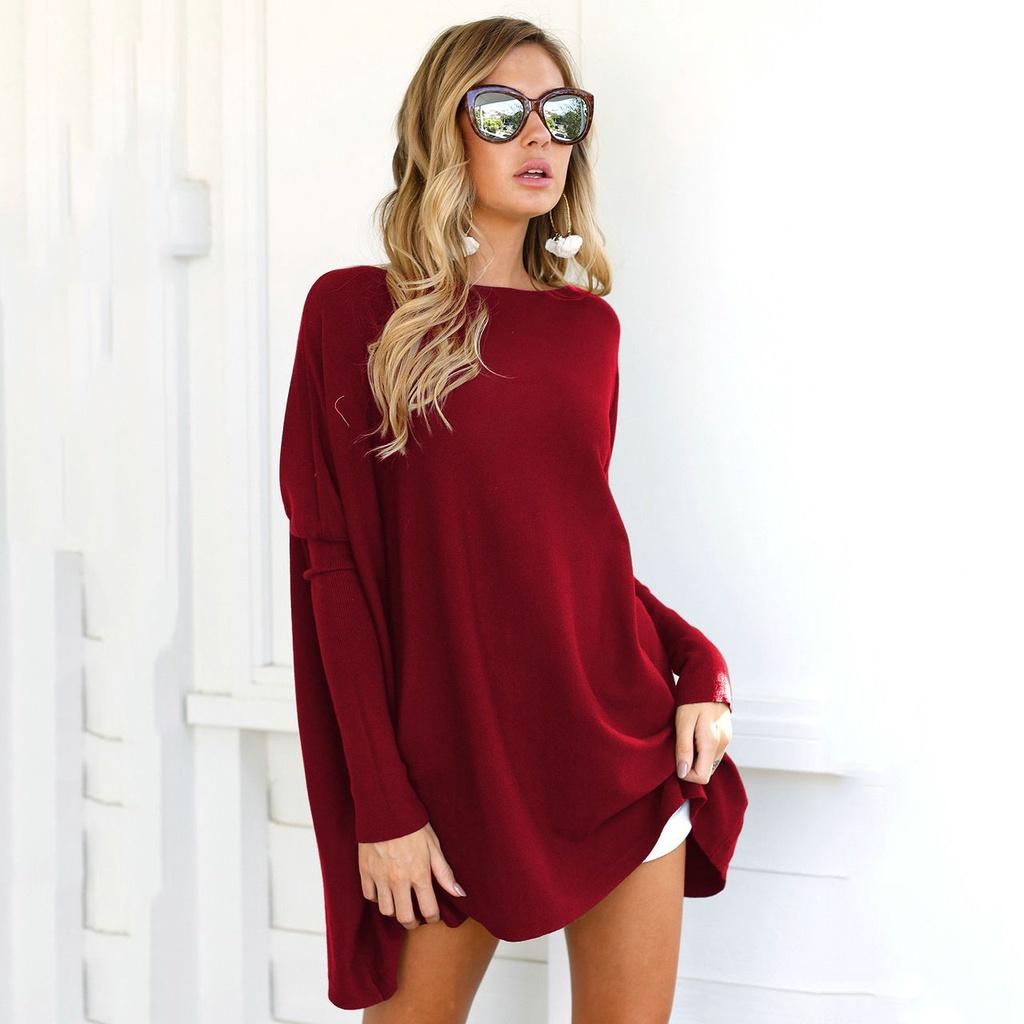 T Sleeves Long Shirt Women Clothing Solid Color Round Neck Breathable Fashion