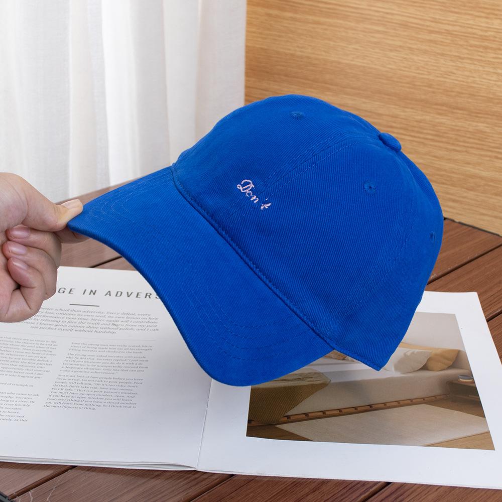 Simple letter embroidery autumn and winter polished cotton baseball cap women's street versatile travel shading show face small cap