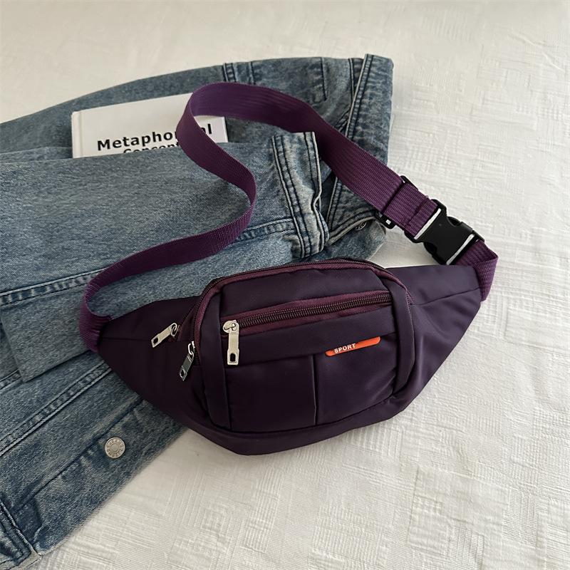 

Рюкзак для мобільних телефонів Рюкзак для спорту на відкритому повітрі Новий простий і модний рюкзак для поясів Чоловічий і жіночий багатофункціональний рюкзак великої місткості фіолетовий