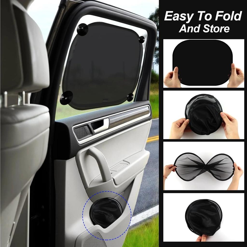 Baby Car Window Sunshade (17.32inch X 14.17inch), 2-pack Car Window Sunshade, Car Window Sunshade With Suction Cup, Suitable For Various Car Models