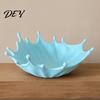 Nightstand Accessory Tray 3D Printed Jewelry for Rings Earrings Bracelets, Ocean Splash Organizer Trinket Dish, Decorative Desktop Home Vanity
