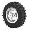 2Pcs Truck Wheel Rubber Tire 55mm Dia Aluminium Alloy Fit for WPL D12 1Celsius10 RC Car