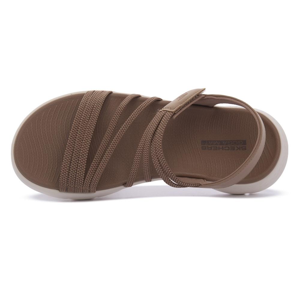 Skechers go walk flex sandals flexible sole brown