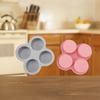 1pc Silicone Cake Molds - 4-Cavity Non-Stick Baking Molds for Cakes, Puddings, Eggs & Burgers - Heat , Easy Release & Clean, Reusable Kitchen Bakeware