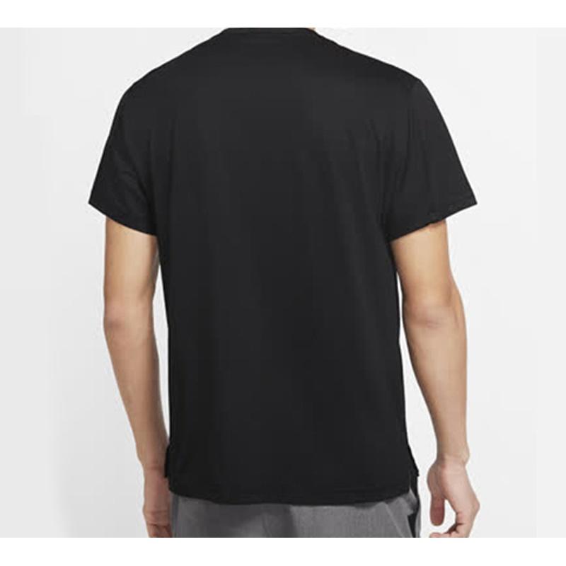 Nike Pro Solid Color Casual Printing Round Neck Pullover Short Sleeve Black Men's CJ4612-010