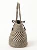 BEAMS LIFE STORE by BEAMS BAGMATI Abaca Tote Bag, Women's, Natural/Black, One Size
