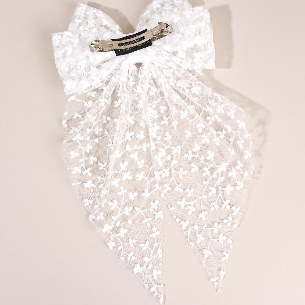 Süße Spitze Große Schleife Haarspange Elegant Stickerei Doppellagige Schleife Haarnadel für Mädchen Koreanische Kinder Accessoires Kopfschmuck Geschenk