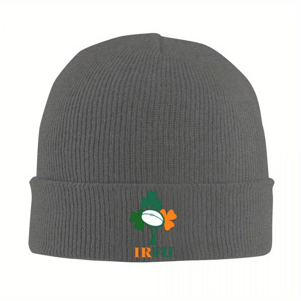 Irland RugbyLAG Varm Stickad Mössa Hip Hop Mössa Höst Vinter Utomhus Mössor för Män Kvinnor Vuxna