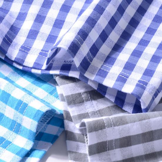 Pánské boxerské spodní prádlo Pružný pás v polovině pasu Kostkované šortky Kalhotky U-konvexní Prodyšné kalhotky Denní nošení