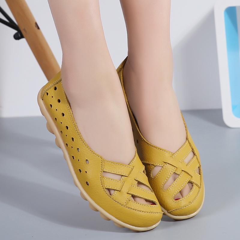 Pustende kvinners sko for middelaldrende og eldre mødre med myke såler Komfortable fritidssko Lette sklisikker enkeltsko for kvinner