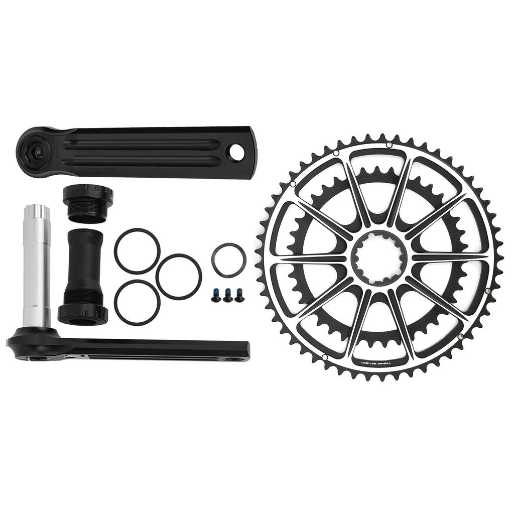 MTB Bike Crankset Hollow Integrated Double Chainrings 53‑39T Aluminum Alloy Bicycle Crank