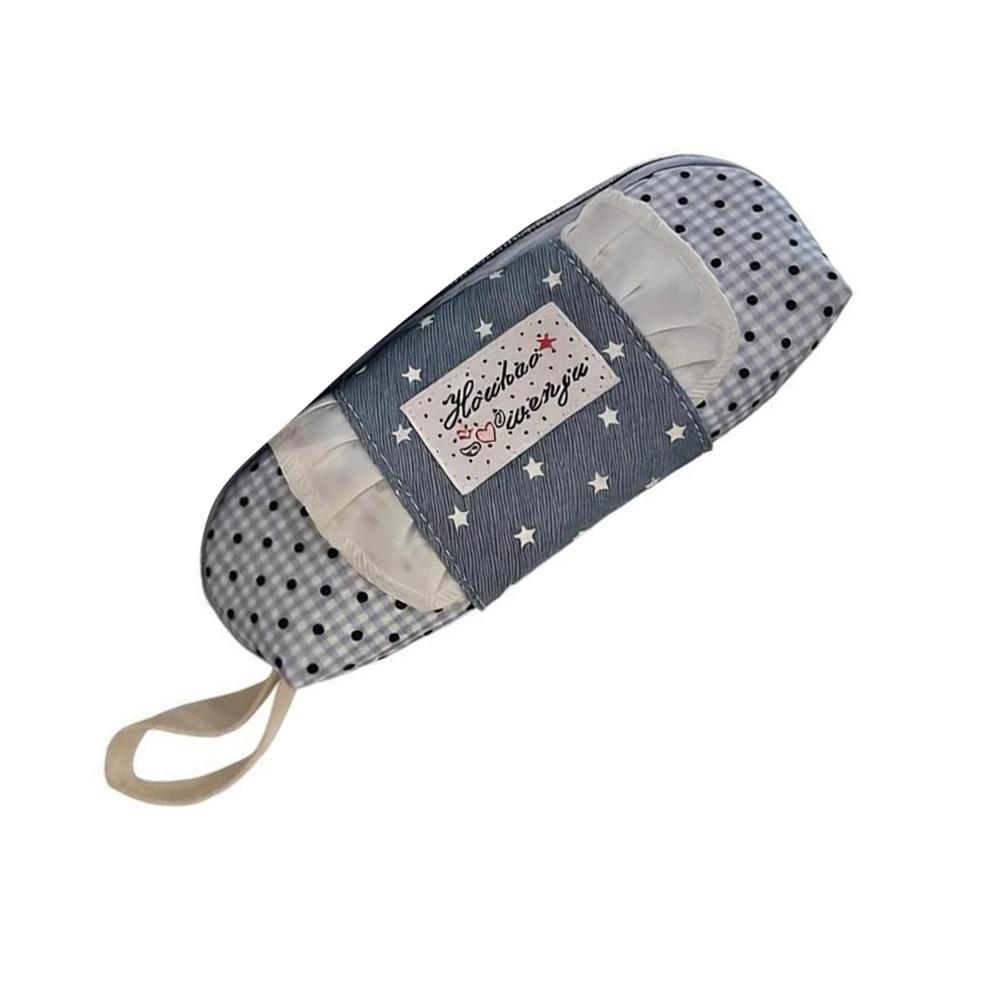 Large Capacity Student Stationery Bag Dot Pattern Pen Bag New Pencil Case темно-синий