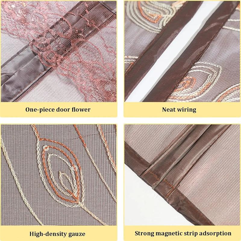 Portable Summer Mosquito-Proof Door Curtain Magnetic Screen Door Punch-Free Partition Door Curtain Mosquito-Proof