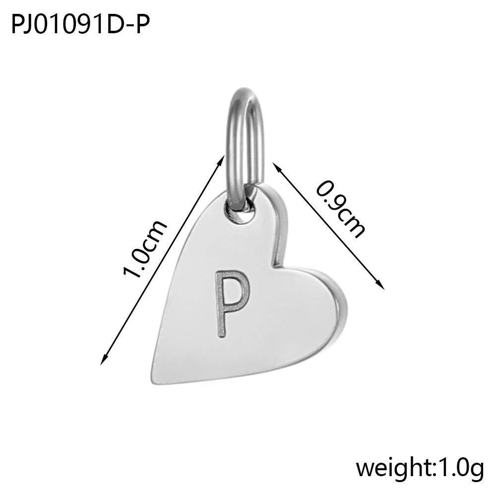 CARLIDANA 3PCS Best-Selling Silver Color Letter Alphabet Heart-Shaped Pendant Charm Necklace Earrings DIY Accessories Jewelry