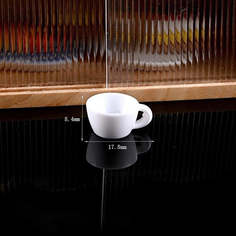 

1/12 кукольный домик имитация чисто белая простая модель чашки кукольный домик миниатюрная кухня украшения микросцена строительство реквизит as the picture